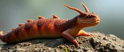 portrait of wild dragon slug above byzantes