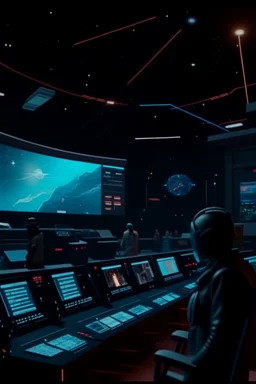 a futuristic stock exchange set in outer space, Traders navigate their spaceships through asteroid-like market trends, buying and selling stocks that are represented by constellations, 8k, realistic and detailed