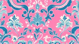 hi res seamless damask pattern and with pastel