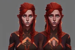 copper haired sorceress elven