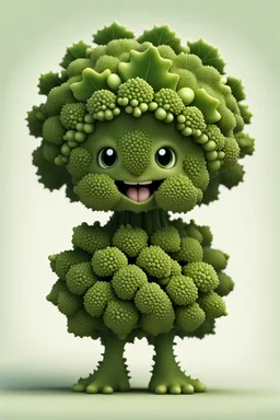 Romanesco as a Cute mascot