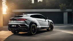 EV Lamborghini Urus ,rear view, desktop wallpaper, 4K, Cinematic