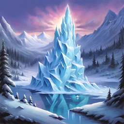 90's fantasy art of an ice shard