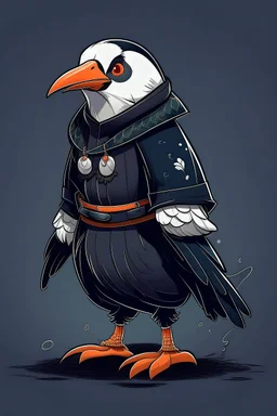 dark goth puffin full body