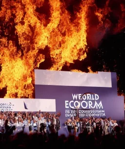 The world economic forum on fire