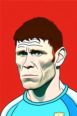 James Milner English football player cartoon 2d