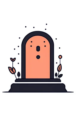 vector image of a gravestone