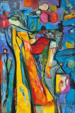 sunny day, in the style of Eileen Agar