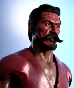 Mexican Man, pose wrestling, retro 80s style, hot ambient, photo studio, red, gold, vibrant color, highly detailed, art stations, concept art, smooth, unreal engine 5, god rays, ray tracing, RTX, lumen lighting, ultra detail, volumetric lighting, 3d, finely drawn, high definition, high resolution.