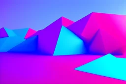 geometric installation abstract rgb 3D landscape