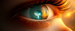 awake inside a dream, close up portrait of a double mirror soul gate oracle