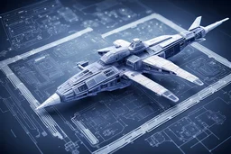 generate a desktop wallpaper, electronic, circuit board blueprint, 3D hologram blueprint of a spaceship, spaceship x-wing style diagram, and statistics. graphs, scale comparison to person