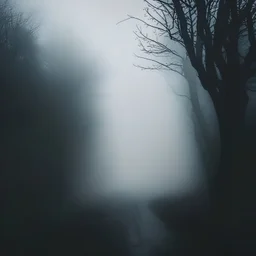 covered in fog