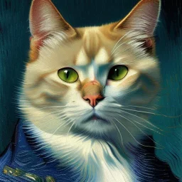 Portrait of a cat by Van Gogh