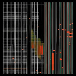 🏁 human misery index graph, Braille language textures, abstract geometric art, straight lines and precise angles, by Arthur Secunda and Jeremy Mann and Ad Reinhardt and Colin McCahon, mind-bending illustration; sci-fi poster art, asymmetric, 2D, warm colors, dark background