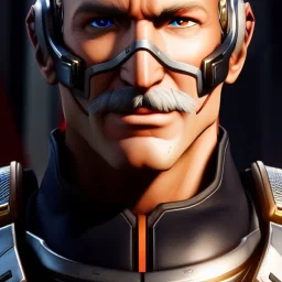 Ultra detailed fullbody Portrait in oil on canvas of overwatch character-Soldier76 with armor,extremely detailed digital painting,ultrarealistic skin,intense stare, extremely detailed face, crystal clear eyes, mystical colors ,perfectly centered image, perfect composition, rim light, beautiful lighting,masterpiece ,8k, stunning scene, raytracing, anatomically correct, in the style of Ohrai Noriyoshi and robert e howard and Steve Jung and Wizyakuza and Simon Bisley and uncannyknack.