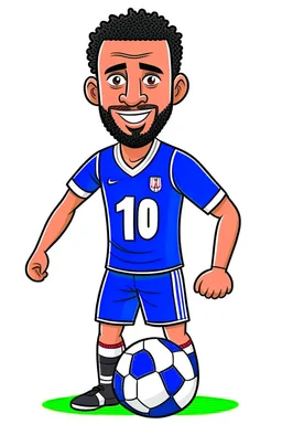 Anthony Modest French soccer player cartoon 2d