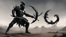 Spartan fighting all black tendril orb