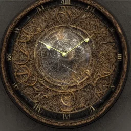 a gorgeous, stunning clock made of biosphere, 8k resolution, high-quality, fine-detail, photorealistic, intricate, digital art, detailed matte, volumetric lighting, illustration, 3D octane render, brian froud, howard lyon, George Grie, Ben Goossens