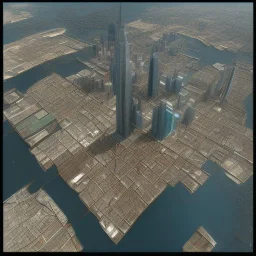 city map, modern, detailed, photorealistic