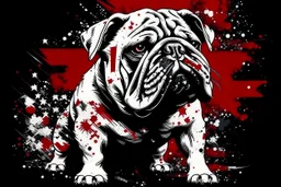 british bulldog england flag proud english icons design style of pollock