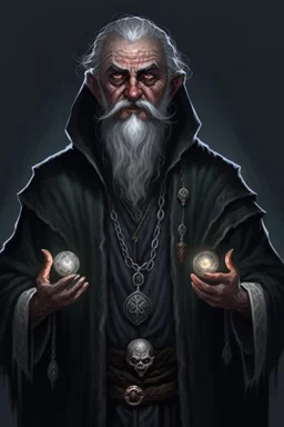 evil middle-age man Necromancer