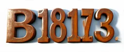 these shapes embossed in rusty metal numbers r on smooth contrasting background