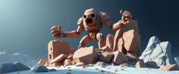 hi poly rock golem T-pose