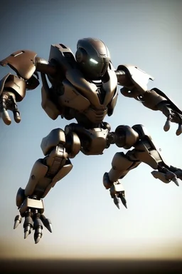 A battle iron suit with the ability to fly