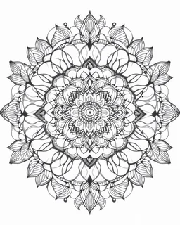 Mandala Coloring for Spiritual Connection, coloring page.