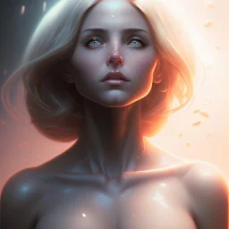 artgerm, joshua middleton comic cover art, pretty sarah michelle gellar superhero, very pale white skin, asymmetrical black spot covering left eye only, no spot right eye white around right eye