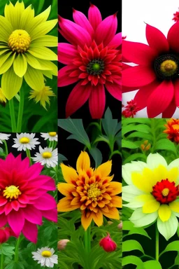 Generate an image of beautiful flowers with background of nature and green views