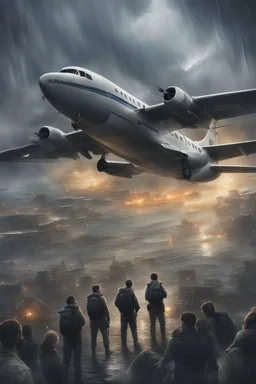 **Cinematic Art:** An action-packed movie about an International Civil Aviation Organization (ICAO) pilot navigating a plane full of civilians through a dangerous hurricane. **Appearance:** art ideas that encapsulate the essence of emergency evacuation, aid supply, and safety training in the context of hurricanes, typhoons, tornadoes, and cyclones. These ideas aim to promote vigilance regarding the preservation and protection of rights for the global public, communities, societies, and individua