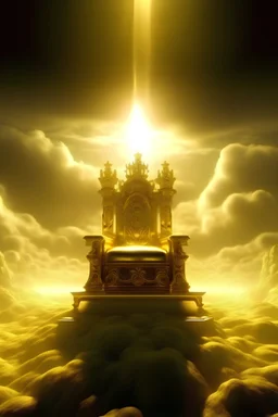 giant golden throne in heaven