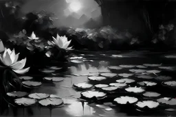 elvis pressley style of monet simple black and white