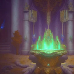 crystral altar stylized for game concept art