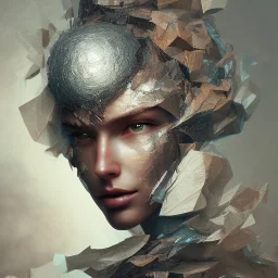 rendered in blender trash bag on his head and crumpled paper as a texture, collage paper and tape, slit - scan photography, high resolution, cinematic, unreal 6, breathtaking detailed