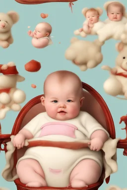 fat baby realistic cute