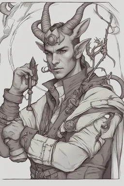 a tiefling artificer