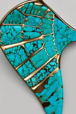 a turquoise wing