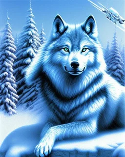 Snowy wolf