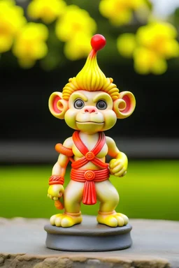 small cartoon statue of wukong