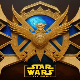 logo with only the letters 'STAR WARS', atmospheric, intricate, epic fantasy, ornate, 3D, cinematic lightning, glow effect, 1024K