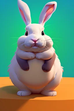 Cute animation fat bunny