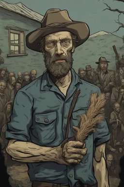 The Walking Dead Universe in the style of Van Gough