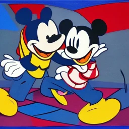 ghosts of donald duck and mickey mouse by picasso