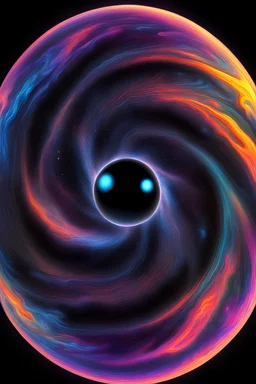 Two black holes psychedelic sphere