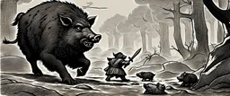He puffed out his chest, said, "I’ll show that beast," With a wooden sword, thought he’d be the feast. Day one, it was a battle, they rolled and they tumbled, With the wild boar snorting, our brave dwarf stumbled. On day two, he regrouped, plotting a clever scheme, With a giant cheese wedge, he lured it like a dream. But the boar was too sharp, and it smelled his ruse, Our little hero laughed, said, "I’ve got nothing to lose!" Once upon a quirky time, in a land so bizarre, Lived a little dwar
