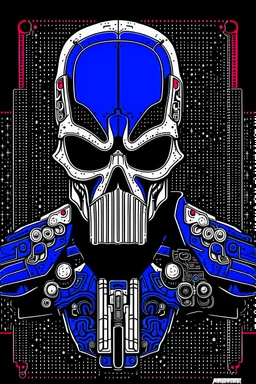 punisher sku;; darth vadr in the style of Hiroshi Nagai