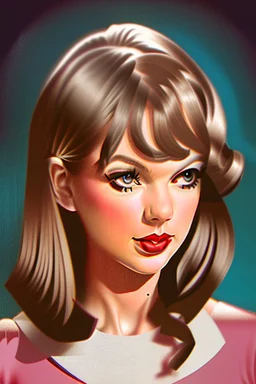 make a portrait of a 1950's Taylor Swift